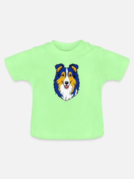 Collie - Baby Bio-T-Shirt mit Rundhals - Mintgrün