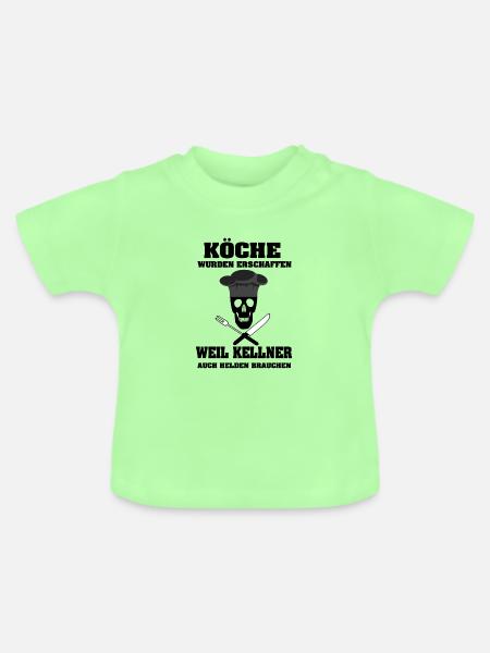 Koch Kellner cooler Spruch - Baby Bio-T-Shirt mit Rundhals - Mintgrün