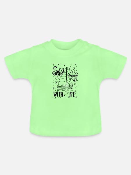 Sail away - Baby Bio-T-Shirt mit Rundhals - Mintgrün