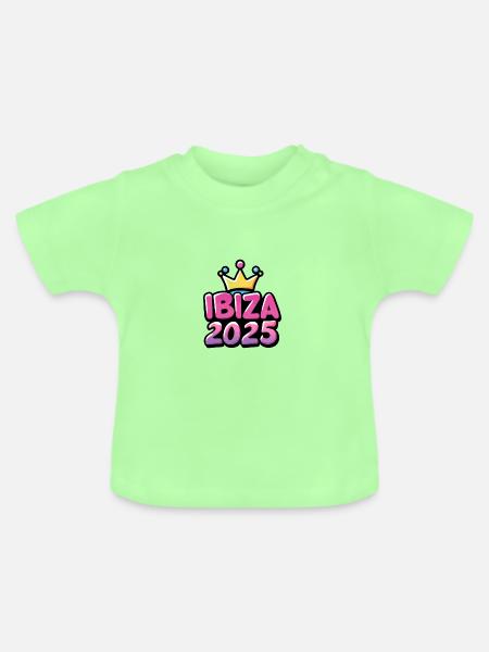 Ibiza 2025 - Baby Bio-T-Shirt mit Rundhals - Mintgrün