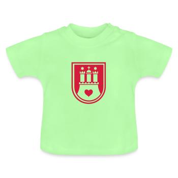 Manteau de Hambourg des bras - T-shirt bio col rond Bébé - vert menthe - Devant
