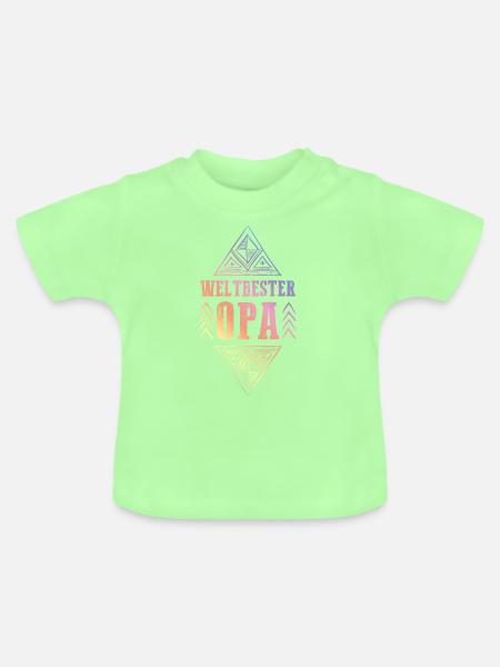Weltbester Opa - Baby Bio-T-Shirt mit Rundhals - Mintgrün