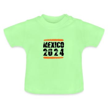 Mexico 2024 Team - Baby Organic T-Shirt with Round Neck - mint green - Front