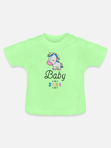 Baby 2024 - Baby Bio-T-Shirt mit Rundhals - Mintgrün