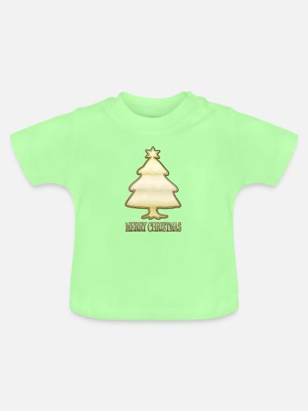 Tannenbaum - Baby Bio-T-Shirt mit Rundhals - Mintgrün