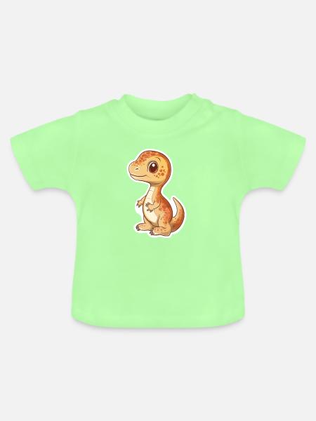 Dinosaurier - Baby Bio-T-Shirt mit Rundhals - Mintgrün