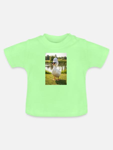 Spa-Ente mit Sonnenbrille - Baby Bio-T-Shirt mit Rundhals - Mintgrün