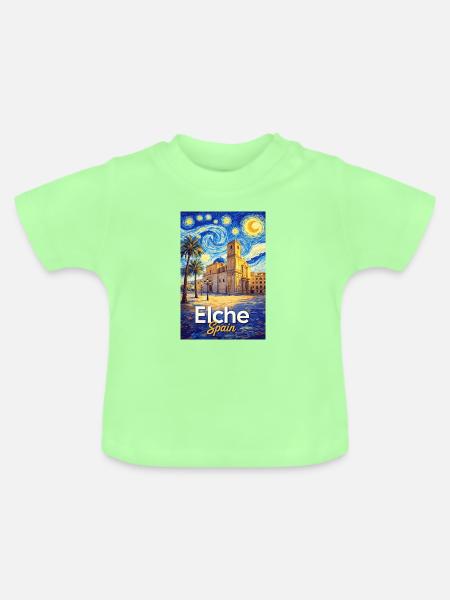 Elche Spain - Baby Bio-T-Shirt mit Rundhals - Mintgrün