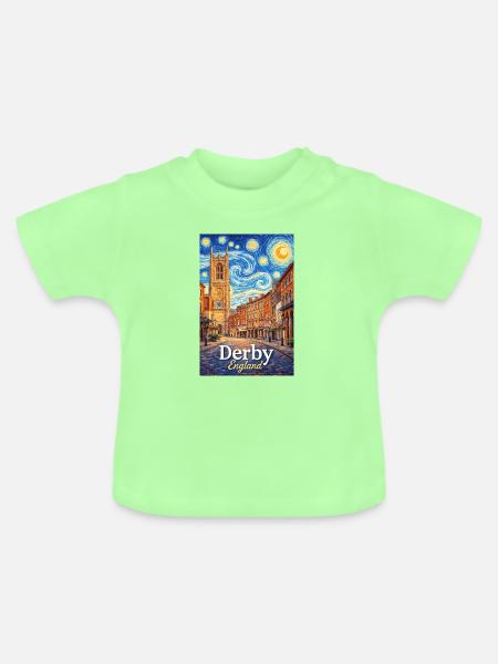 Derby, England - Baby Bio-T-Shirt mit Rundhals - Mintgrün