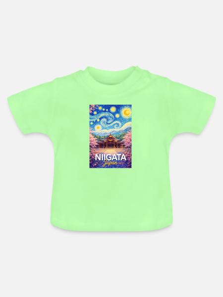 Niigata Japan - Baby Bio-T-Shirt mit Rundhals - Mintgrün