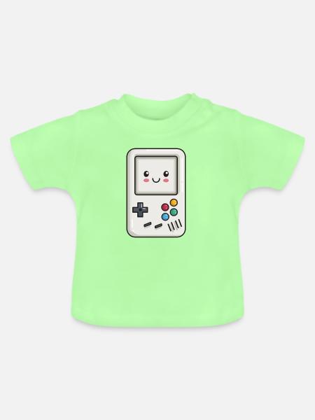 Niedliche Spielkonsole - Baby Bio-T-Shirt mit Rundhals - Mintgrün
