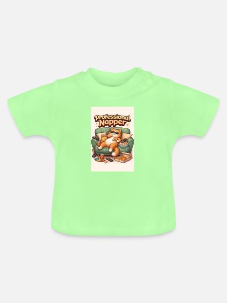 Professionelles Nickerchen - Baby Bio-T-Shirt mit Rundhals - Mintgrün