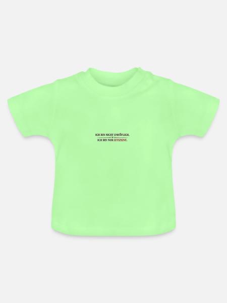 Ich bin effizient, nicht unhöflich - Baby Bio-T-Shirt mit Rundhals - Mintgrün