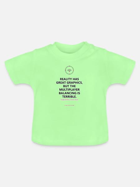 Great Graphics, Bad Balancing · helle Kleidung - Baby Bio-T-Shirt mit Rundhals - Mintgrün