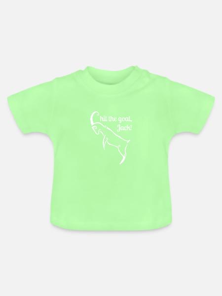 Bodhran goat white - Baby Bio-T-Shirt mit Rundhals - Mintgrün