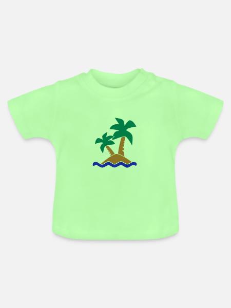 Insel - Baby Bio-T-Shirt mit Rundhals - Mintgrün