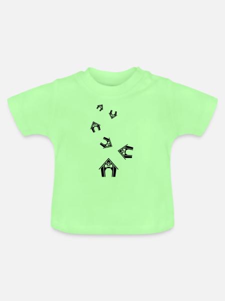 Hundehütte Hund - Baby Bio-T-Shirt mit Rundhals - Mintgrün