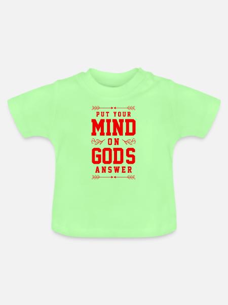 bibel verse - Baby Bio-T-Shirt mit Rundhals - Mintgrün