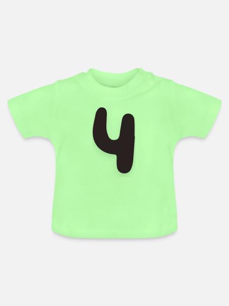 4 - Baby Bio-T-Shirt mit Rundhals - Mintgrün