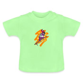 Quail / Quail Rollerblade - T-shirt bio col rond Bébé - vert menthe - Devant