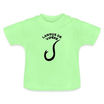 langue vipere expression 1 - T-shirt bio col rond Bébé - vert menthe - Devant