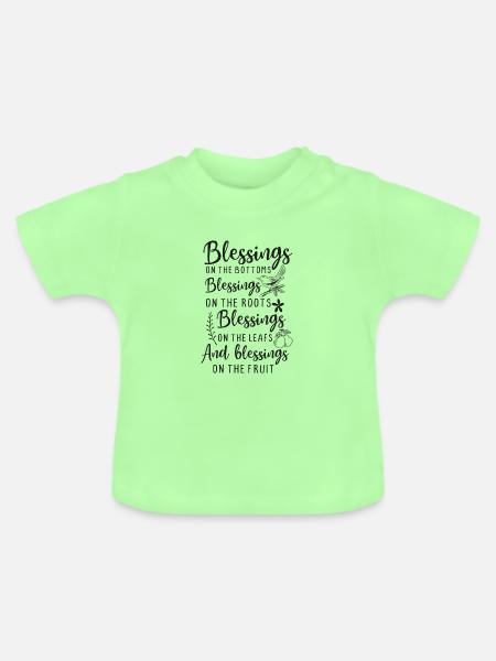 Segensspruch - Geschenk christliche Klamotte - Baby Bio-T-Shirt mit Rundhals - Mintgrün