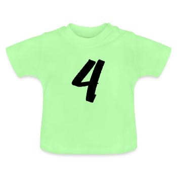 4 - T-shirt bio col rond Bébé - vert menthe - Devant