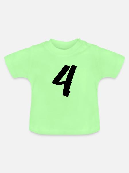 4 - Baby Bio-T-Shirt mit Rundhals - Mintgrün