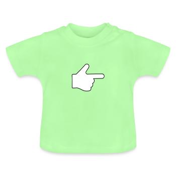 Finger rechts - Baby Bio-T-Shirt mit Rundhals - Mintgrün - Vorne