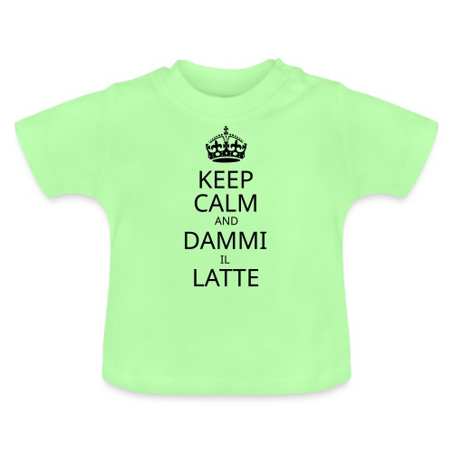 keep calm and dammi il latte - Maglietta ecologica con scollo rotondo per neonato