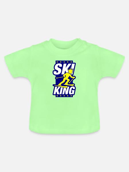 Ski King - Baby Bio-T-Shirt mit Rundhals - Mintgrün