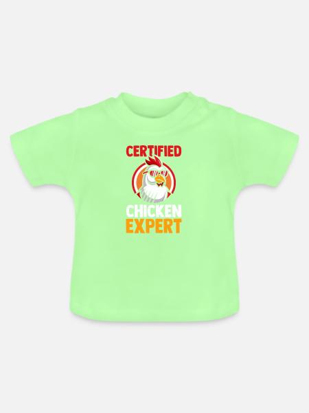 Farmer Rooster Flock Poultry Chicken - Baby Bio-T-Shirt mit Rundhals - Mintgrün