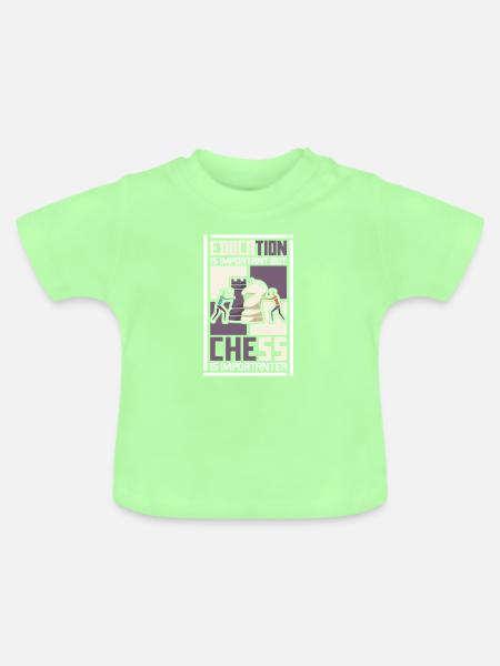 Schach Schachspieler Schachbrett - Baby Bio-T-Shirt mit Rundhals - Mintgrün