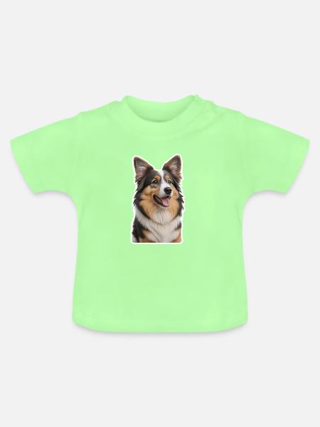 Collie - Baby Bio-T-Shirt mit Rundhals - Mintgrün