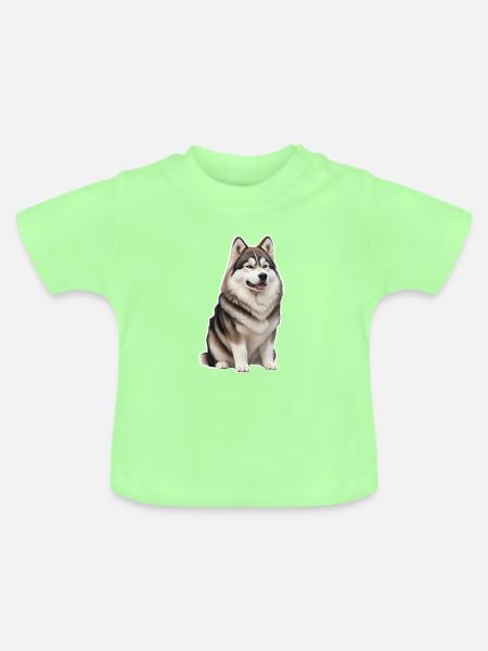Malamut - Baby Bio-T-Shirt mit Rundhals - Mintgrün