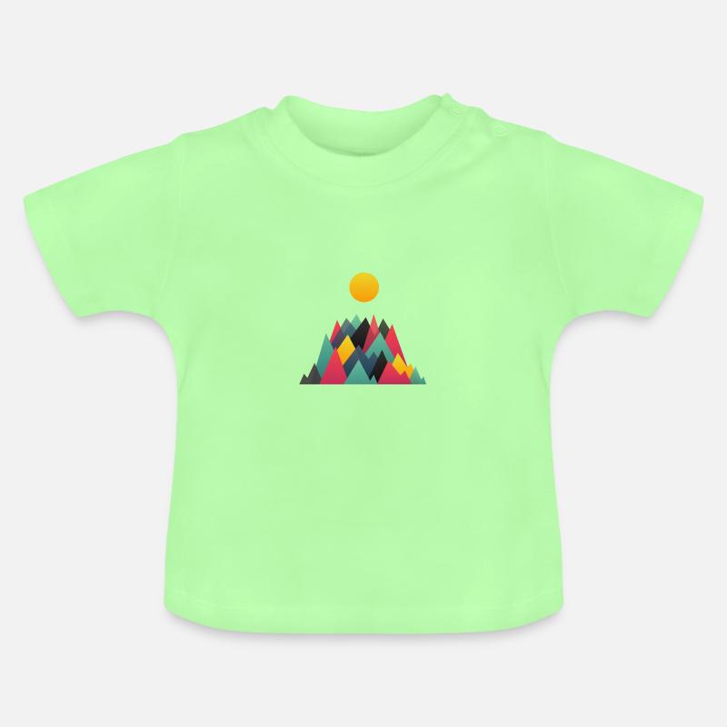 Mountains - T-shirt bio col rond Bébé - vert menthe