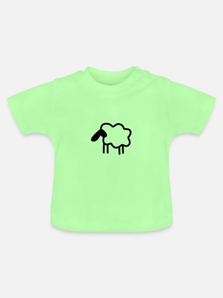 Schaf Wolle Schäfchen - Baby Bio-T-Shirt mit Rundhals - Mintgrün
