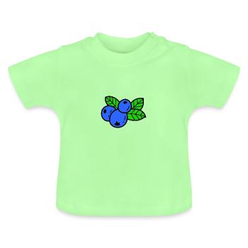 Blaubeere Heidelbeere Beere - Baby Bio-T-Shirt mit Rundhals - Mintgrün - Vorne