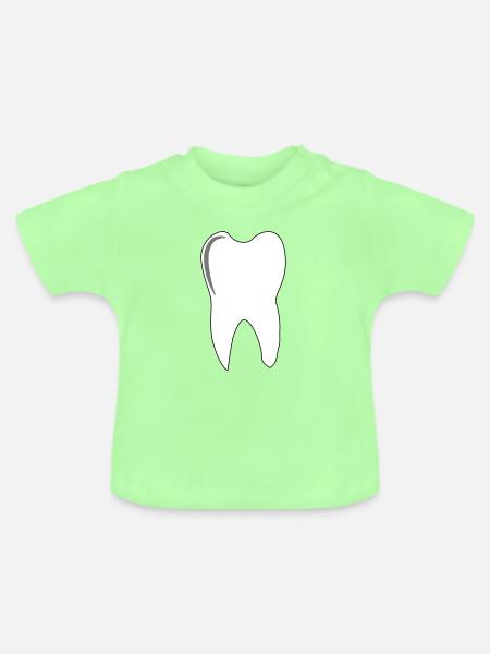 Backenzahn - Baby Bio-T-Shirt mit Rundhals - Mintgrün
