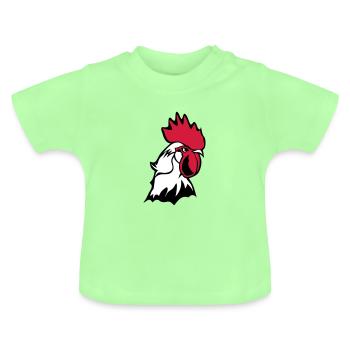 Kopf Hühnchen Hühnchen Bascour König - Baby Bio-T-Shirt mit Rundhals - Mintgrün - Vorne