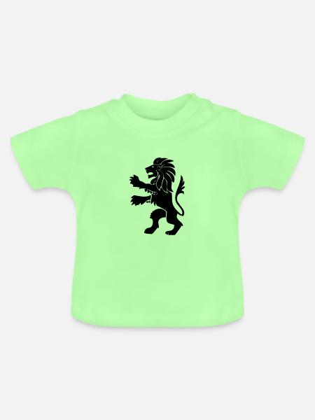 löwe - Baby Bio-T-Shirt mit Rundhals - Mintgrün