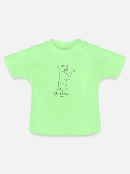 Jack Russell Terrier - Baby Bio-T-Shirt mit Rundhals - Mintgrün