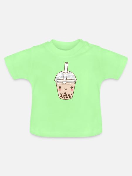 Kawaii Bubble Tee - Baby Bio-T-Shirt mit Rundhals - Mintgrün