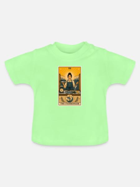 Fischhändlerin | Fischmarkt Tarot - Baby Bio-T-Shirt mit Rundhals - Mintgrün