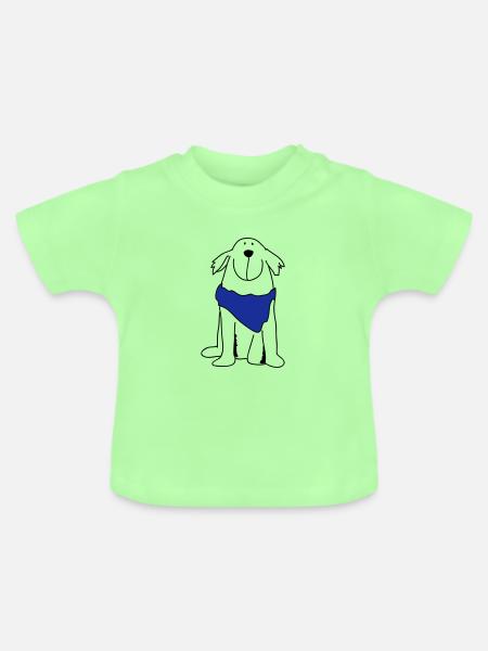 Netter Retriever - Baby Bio-T-Shirt mit Rundhals - Mintgrün