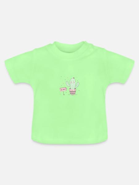 Umarmung Blume - Baby Bio-T-Shirt mit Rundhals - Mintgrün