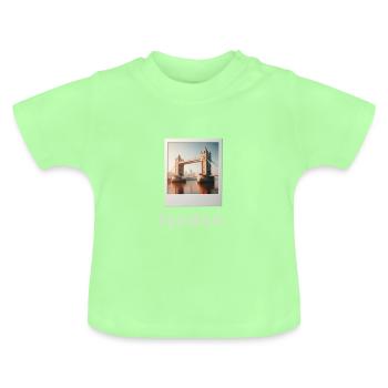 Tower Bridge Londres Rétro Photo - T-shirt bio col rond Bébé - vert menthe - Devant