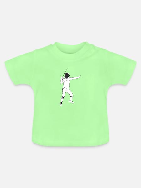 Fencing - Fechten - Fechter - Fechtkampf - Baby Bio-T-Shirt mit Rundhals - Mintgrün