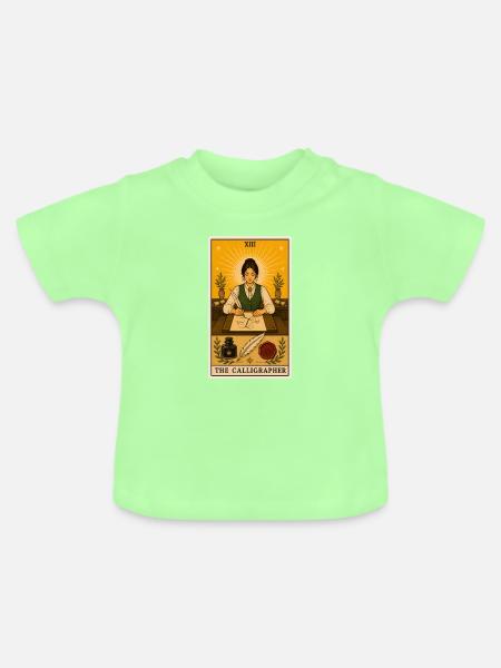 Kalligrafin | Schrift Kunst Tarot - Baby Bio-T-Shirt mit Rundhals - Mintgrün