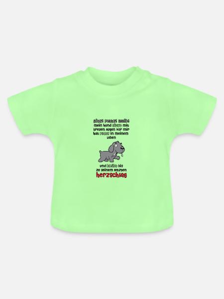 Hund Sitz!Platz!Bleib! - Baby Bio-T-Shirt mit Rundhals - Mintgrün